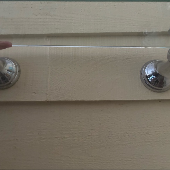 Pottery Barn Silver Glass Shelf - Picture 3 of 5